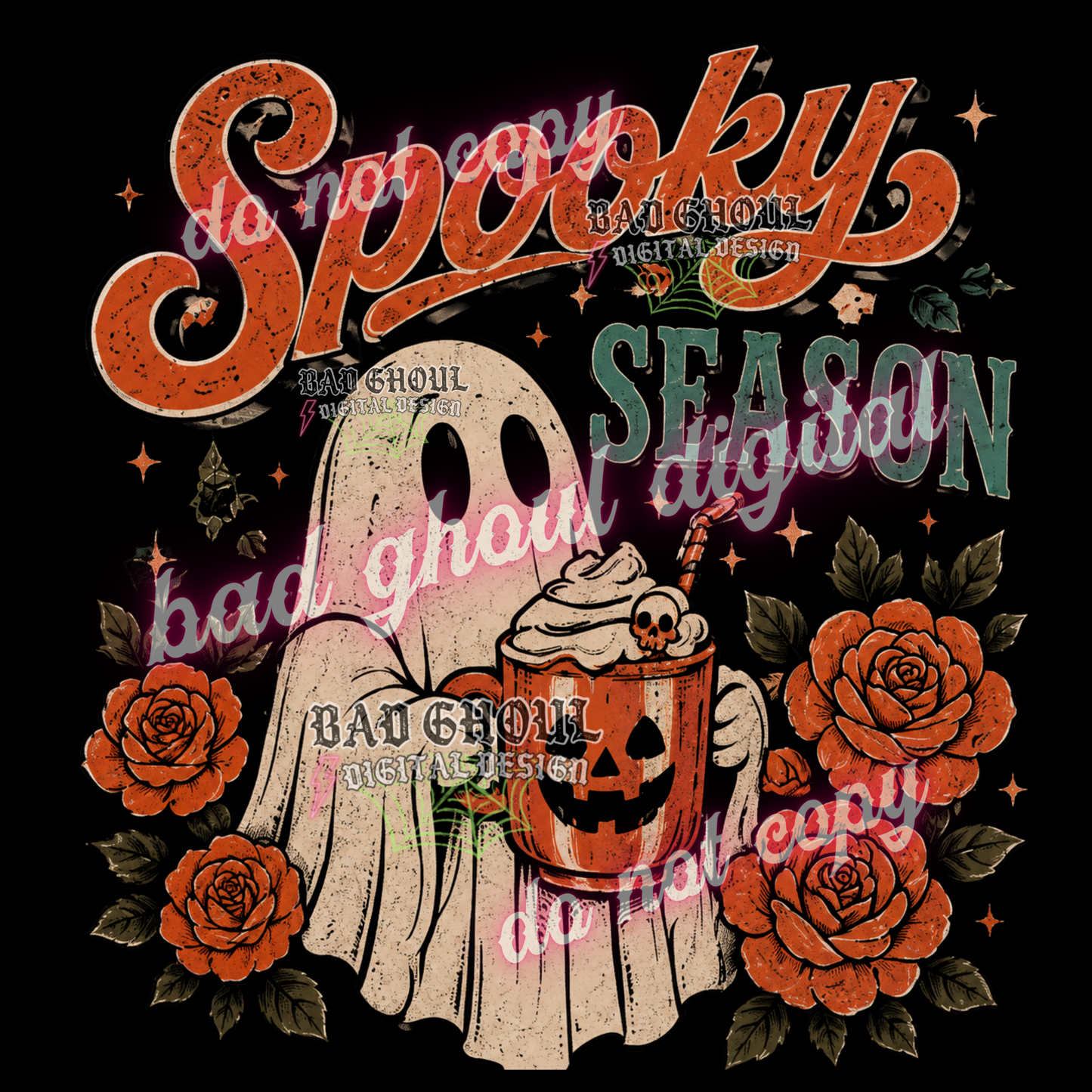 Spooky Season | PNG DOWNLOAD BLACK FAB ONLY