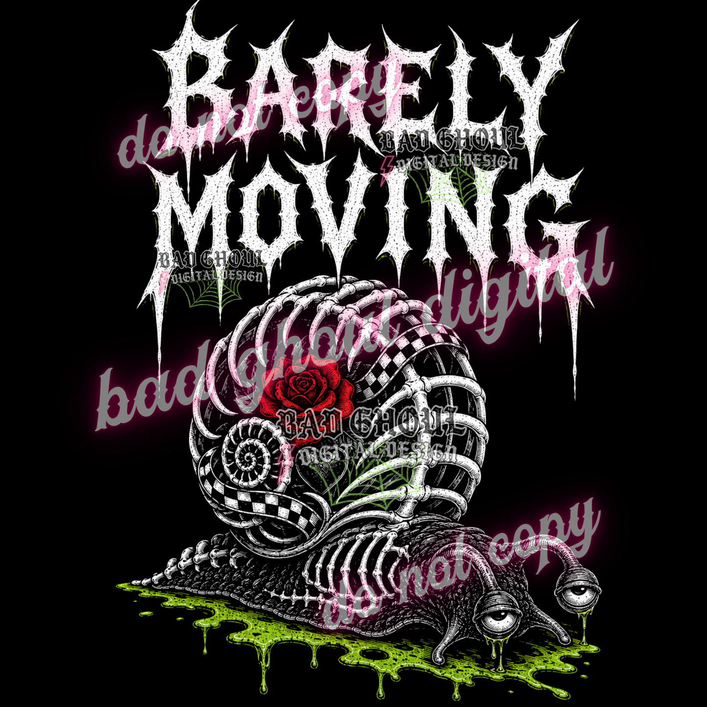 Barely Moving - Snail | PNG DOWNLOAD BLACK FAB ONLY