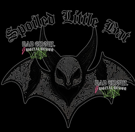 Spoiled Little Bat Faux Bling PNG Download