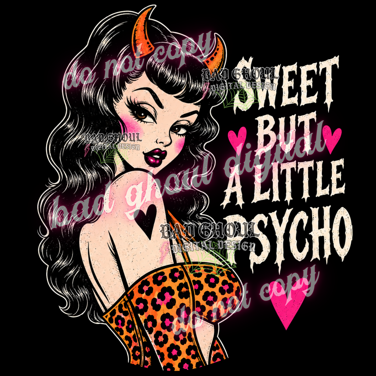 Sweet but a little bit psycho | PNG DOWNLOAD BLACK FAB ONLY