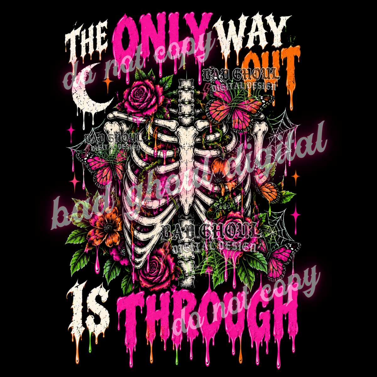 The only way out is through | PNG DOWNLOAD BLACK FAB ONLY