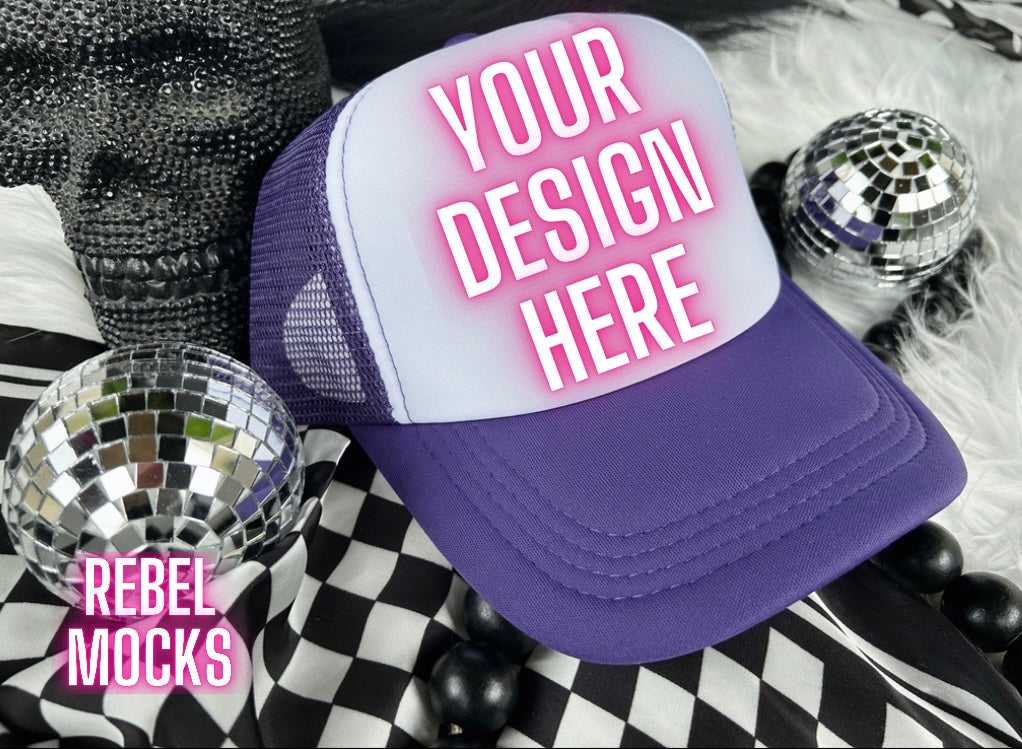 34 Trucker Hat BUNDLE Flat Lay Trending Mock Up