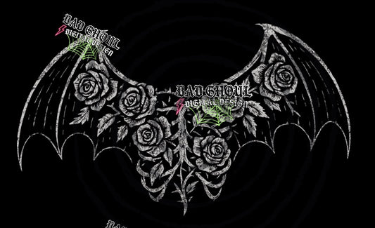 Bat Wings PNG DOWNLOAD Black Fabric Only