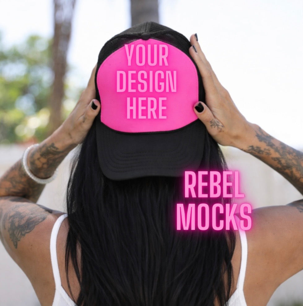 Trucker Hat| Edgy Alternative Mock Up