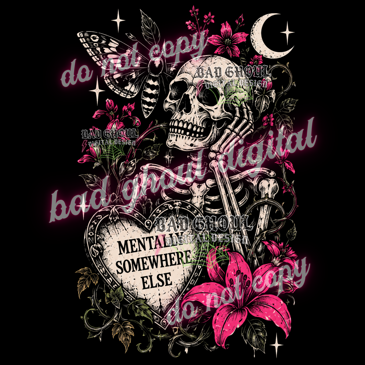 Mentally Somewhere Else | PNG DOWNLOAD BLACK FAB ONLY