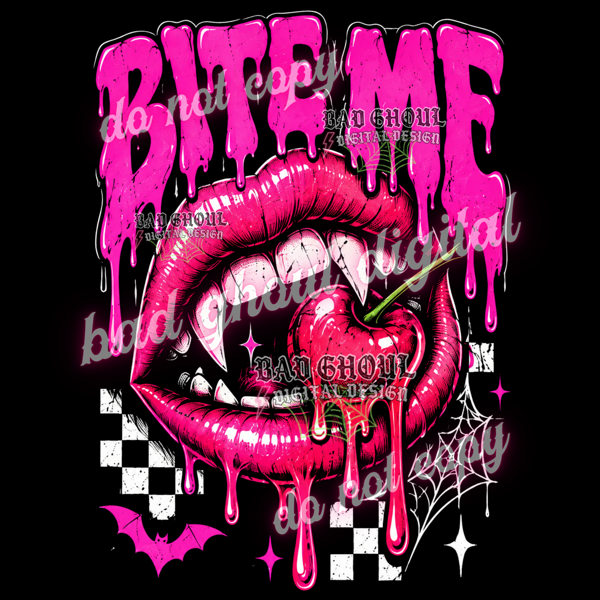 Bite Me | PNG DOWNLOAD BLACK FAB ONLY
