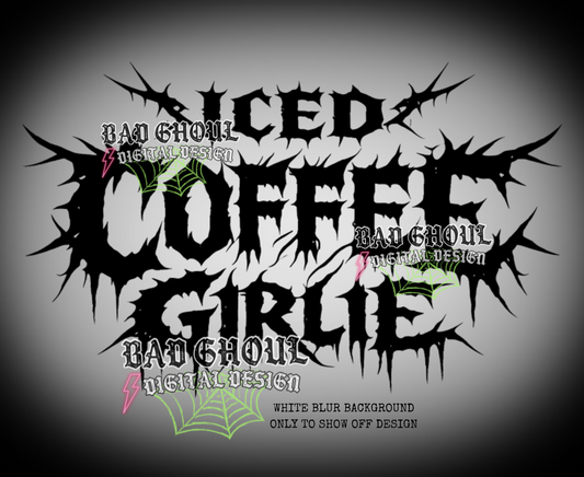 Iced Coffee Girlie |  PNG DOWNLOAD