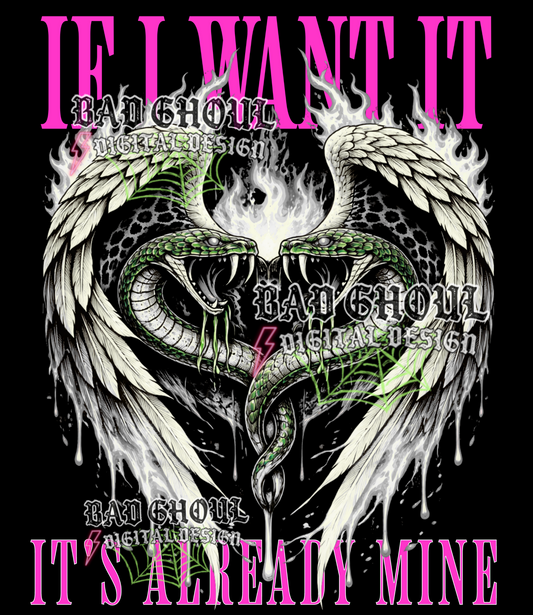 If I want it - its already mine | PNG DOWNLOAD BLACK FAB ONLY