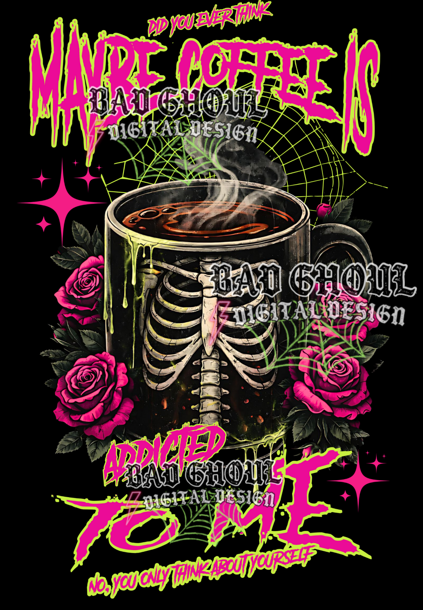Maybe coffee is addicted to me | PNG DOWNLOAD