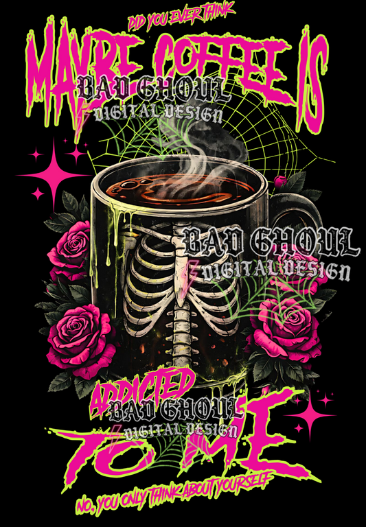 Maybe coffee is addicted to me | PNG DOWNLOAD