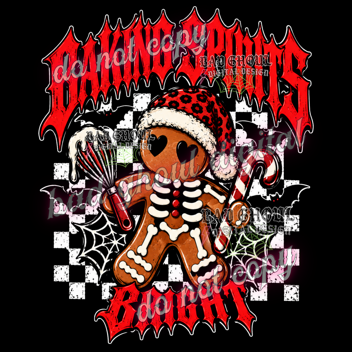 Baking Spirits Bright I  PNG DOWNLOAD BLACK FAB ONLY
