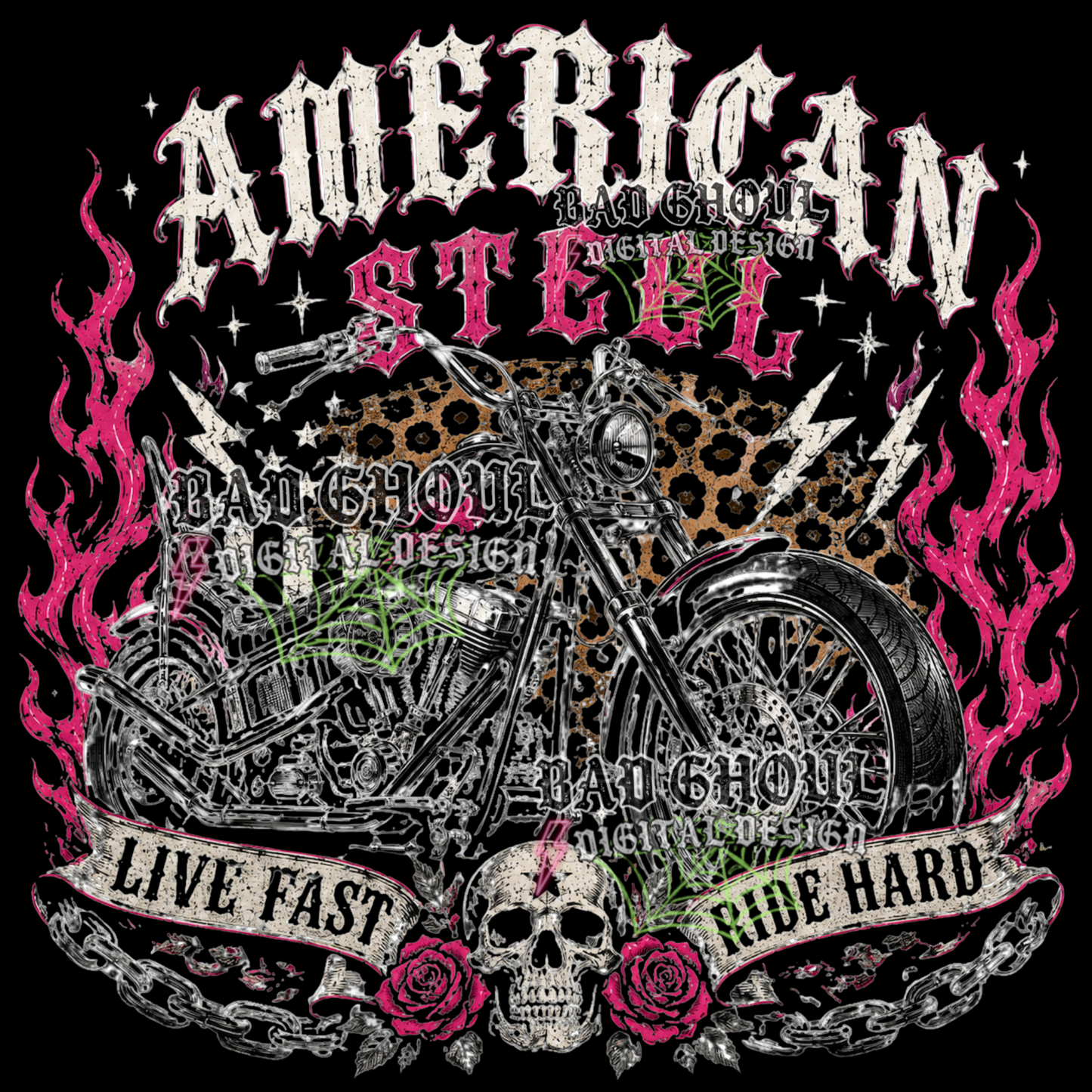 American Steel - Classic Car | PNG DOWNLOAD | Black Fabric Only