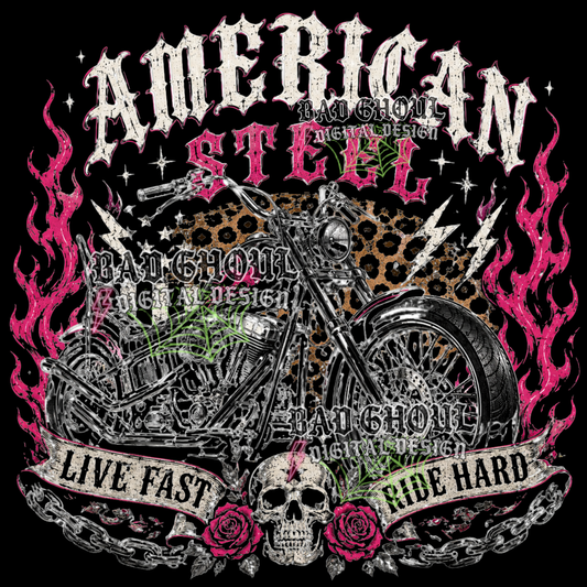 American Steel - Classic Car | PNG DOWNLOAD | Black Fabric Only