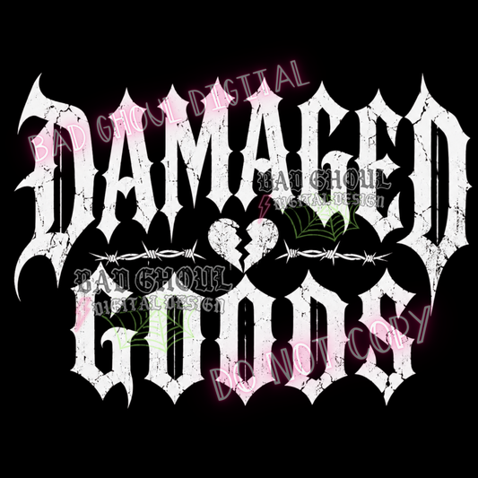 Damaged Goods | PNG DOWNLOAD | Black Fabric Only