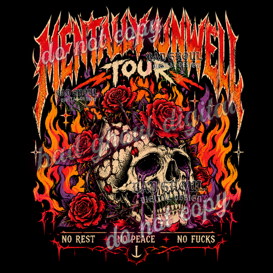 Mentally Unwell Tour | PNG DOWNLOAD BLACK FAB ONLY