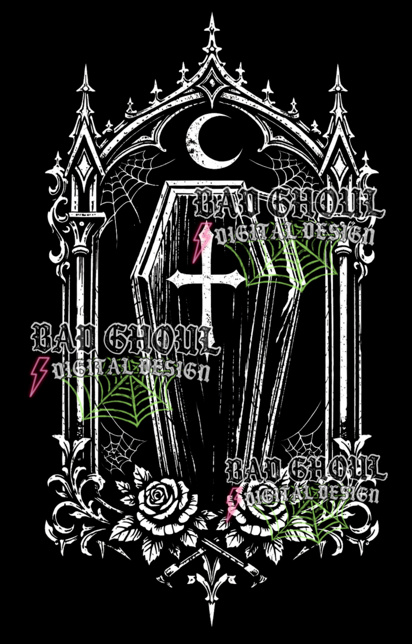 Coffin - Gothic Frame | PNG DOWNLOAD BLACK FAB ONLY