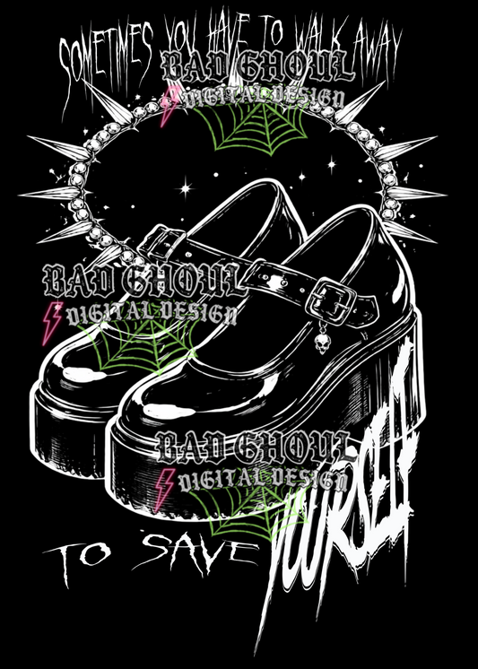 Sometimes you have to walk away to save yourself | PNG DOWNLOAD BLACK FAB ONLY
