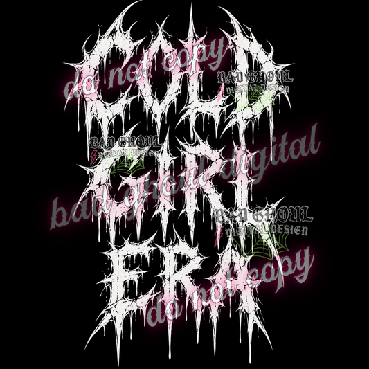 Cold Girl Era | PNG DOWNLOAD BLACK FAB ONLY