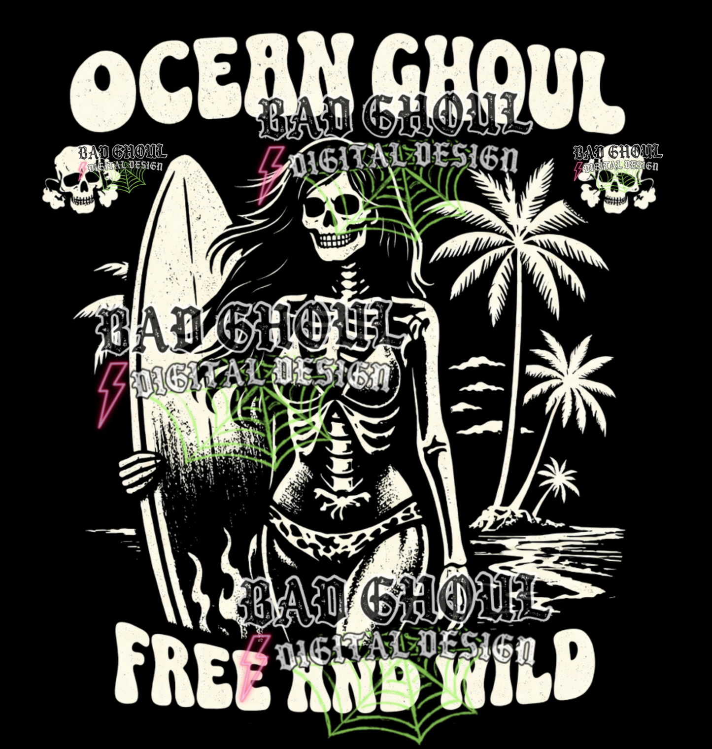 Ocean Ghoul |  PNG DOWNLOAD BLACK FAB ONLY