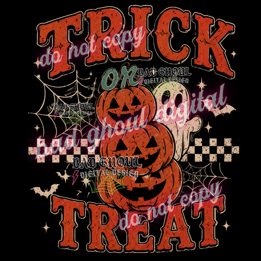 Trick or Treat | PNG DOWNLOAD BLACK FAB ONLY