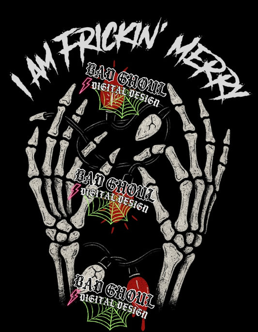 Frickin Merry PNG DOWNLOAD Black Fab Only