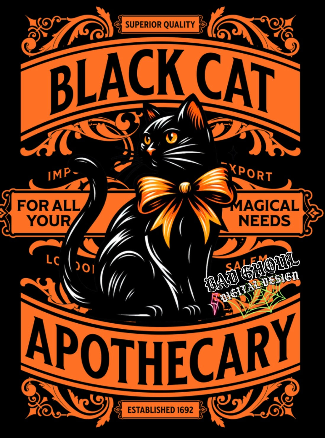 Black Cat Apothecary 2 Files PNG Download