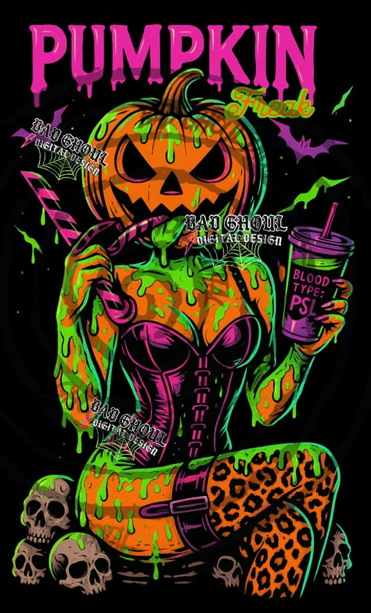 Pumpkin Freak PNG DOWNLOAD Black Fab Only