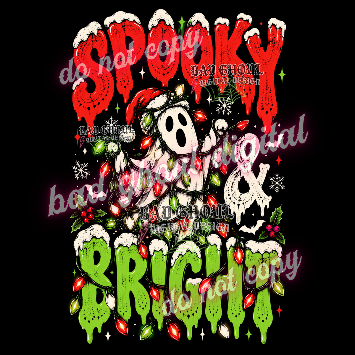 Spooky & Bright | PNG DOWNLOAD BLACK FAB ONLY