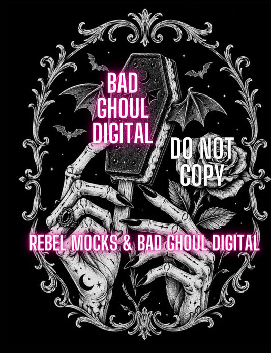 Goth Ice Cream Sandwich | PNG DOWNLOAD | Black Fabric Only