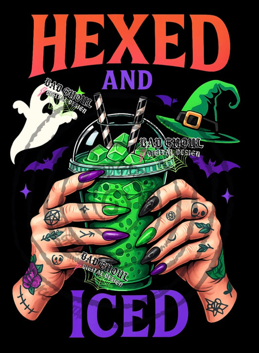 Hexed & Iced PNG DOWNLOAD black fabric only