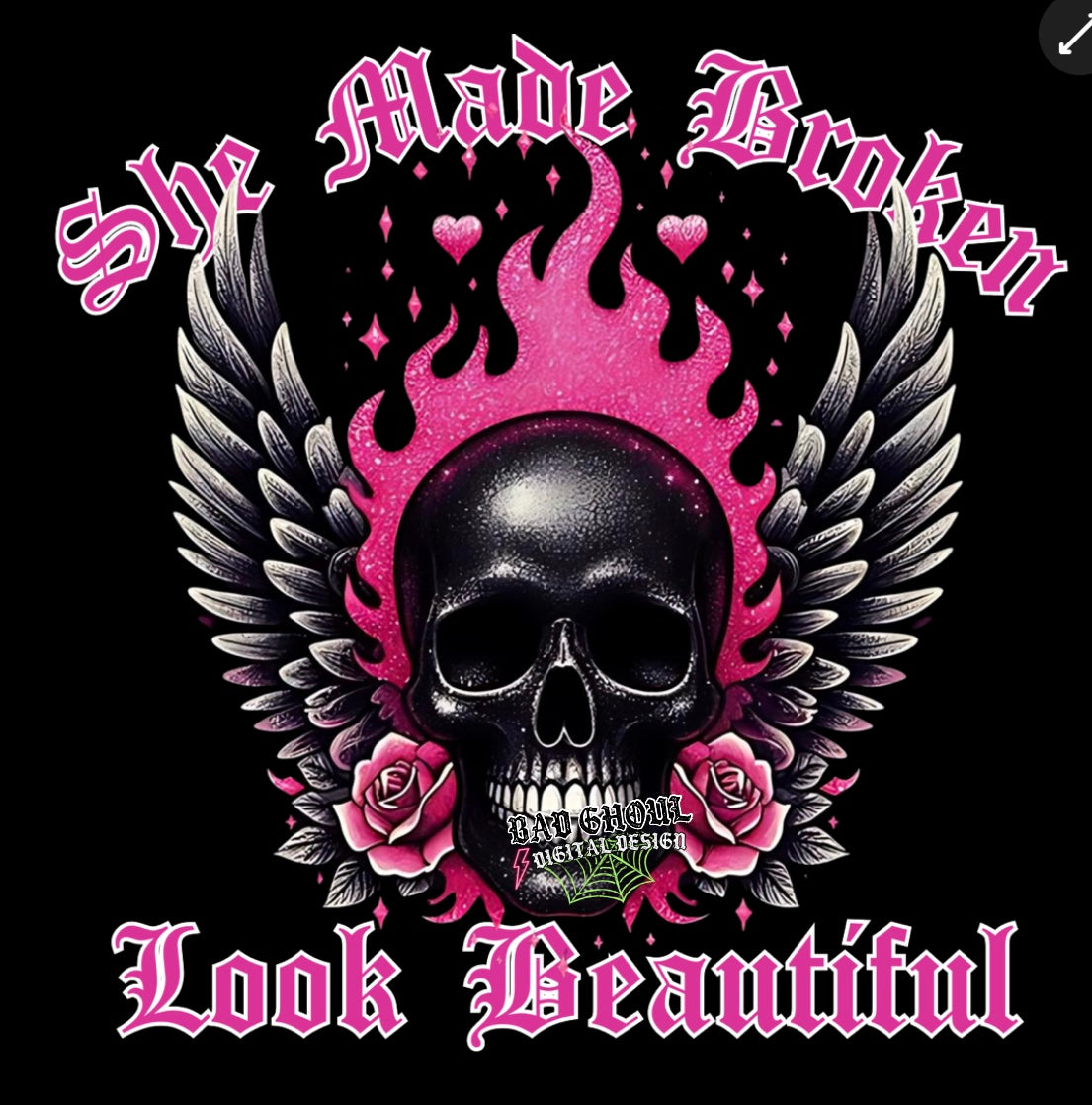 She Made Broken Look Beautiful PNG Download 2 Files with Sleeve