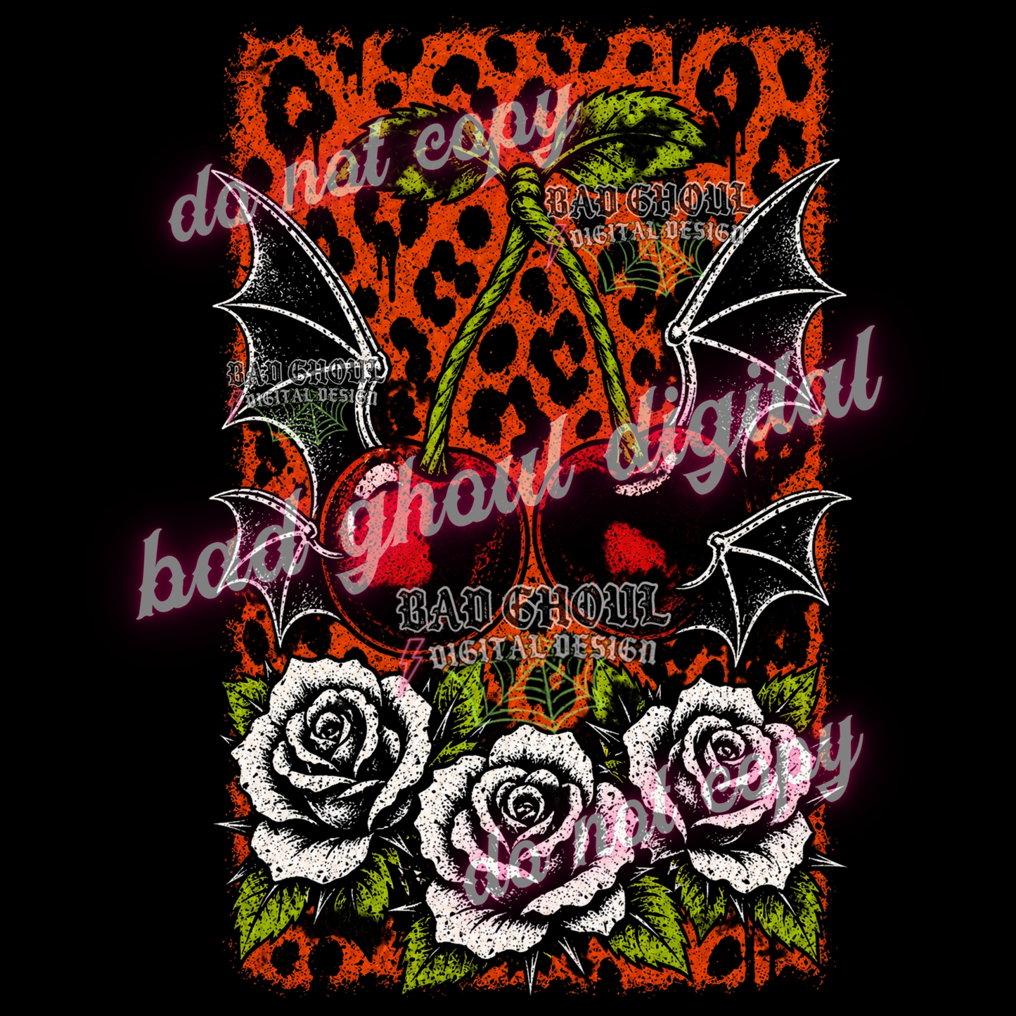 Cherry Bat | PNG DOWNLOAD BLACK FAB ONLY