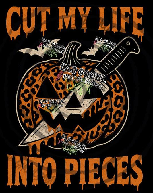 Cut My Life Into Pieces Black Fabric PNG DOWNLOAD