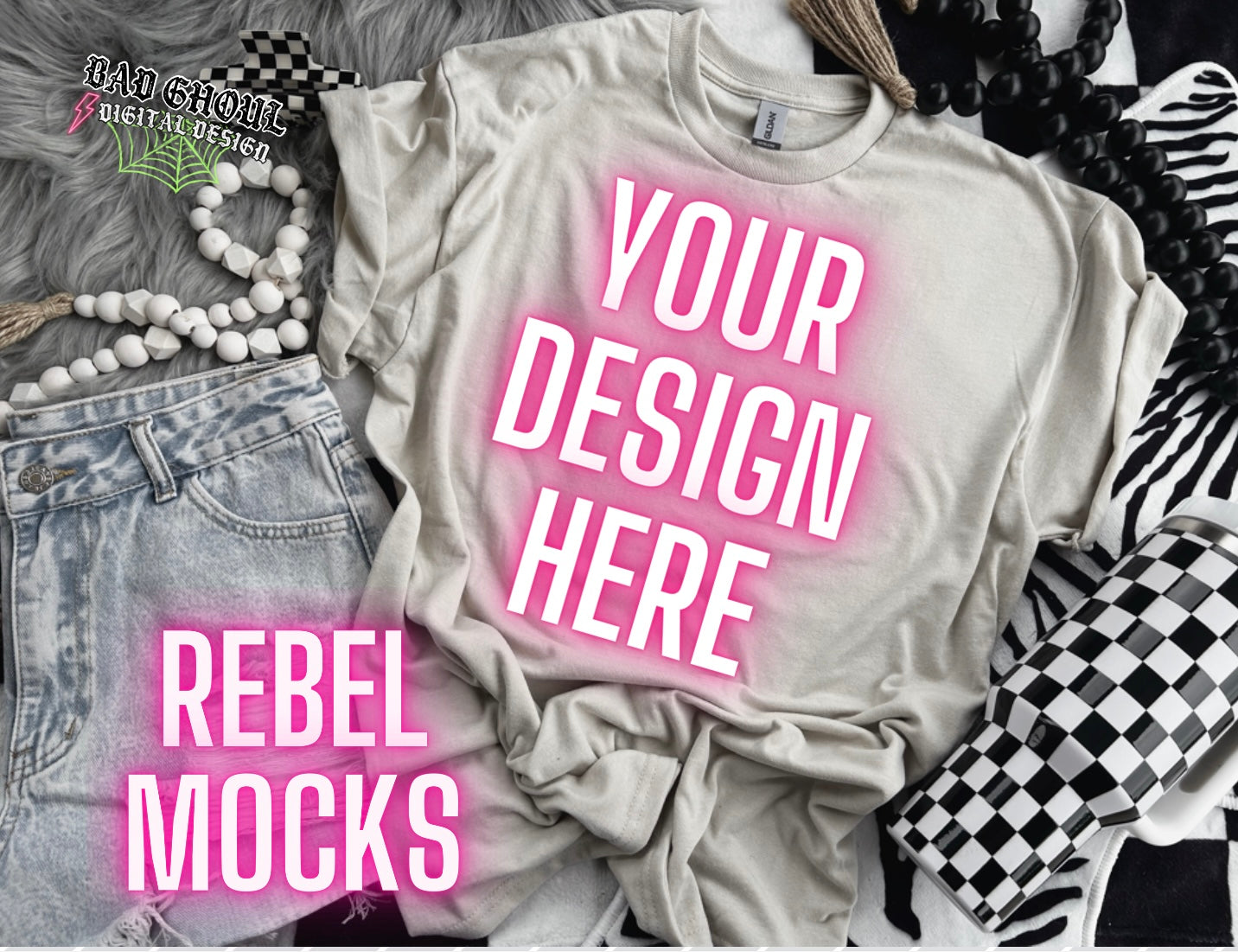 Sand Tee TRENDING Flat Lay Mock up