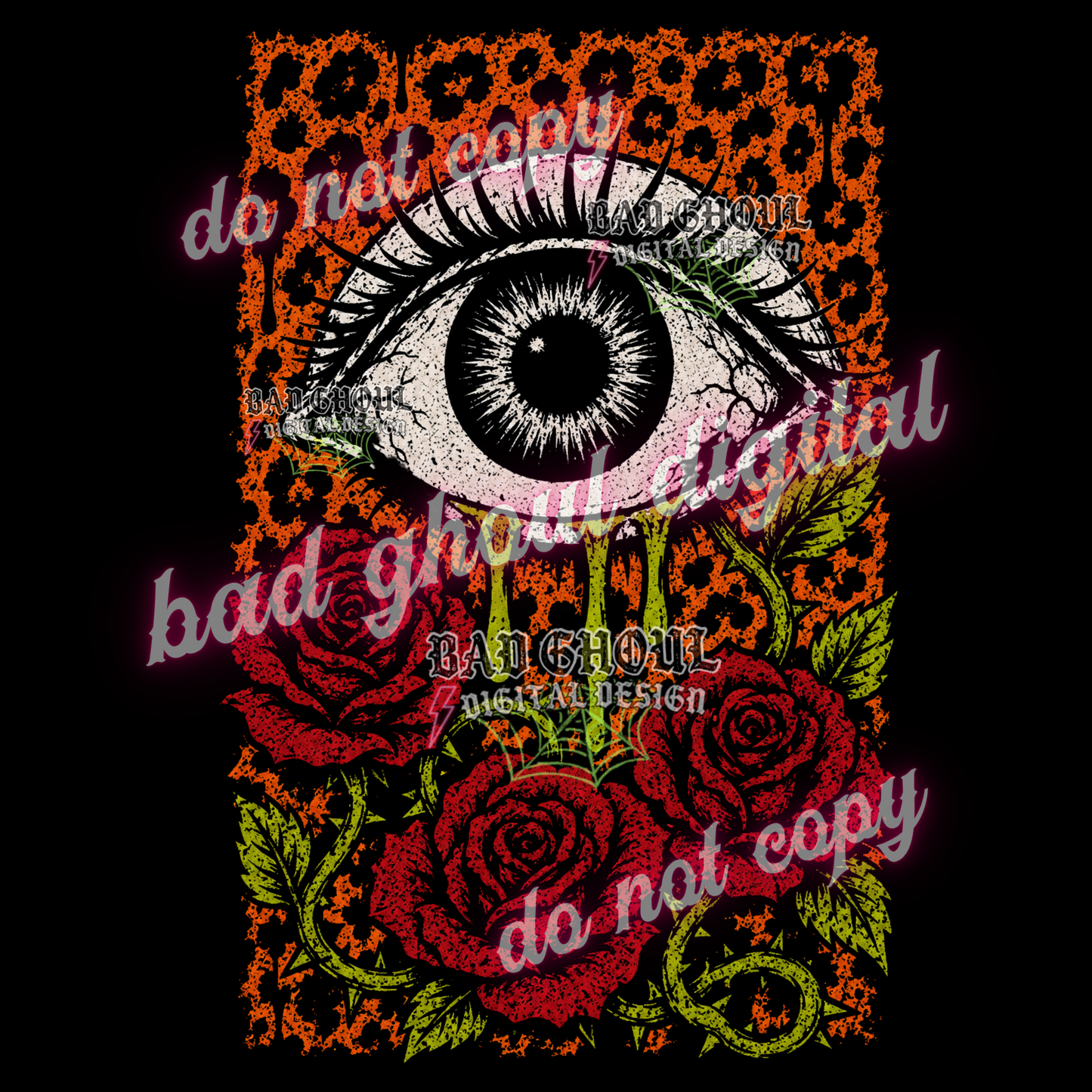 Eye+roses | PNG DOWNLOAD BLACK FAB ONLY