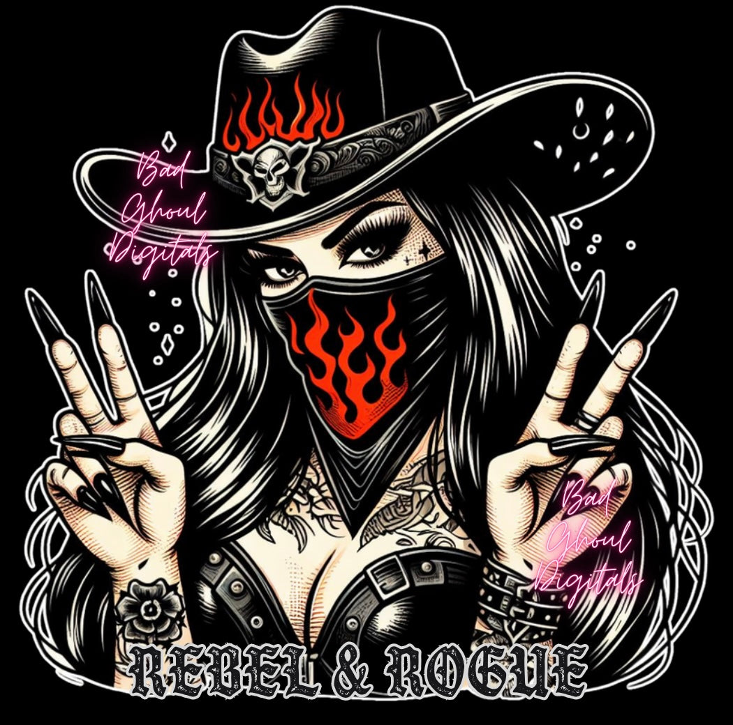 Rebel & Rogue PNG download sub & dtf