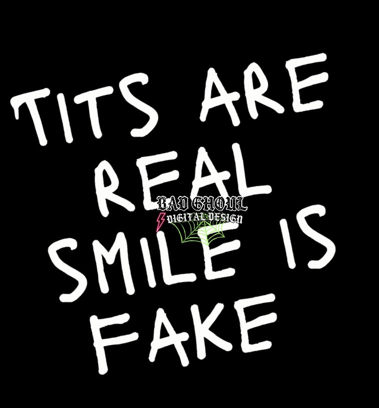Tits Are Real PNG Download black and white