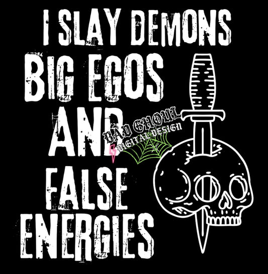 I Slay PNG Download black and white