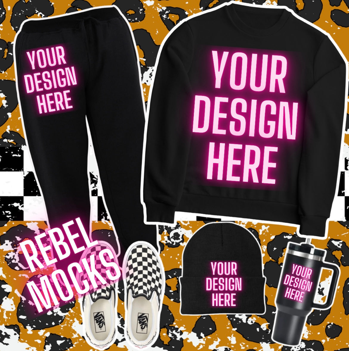 Outfit Vibes Mock Set Flat Lay Mock Up