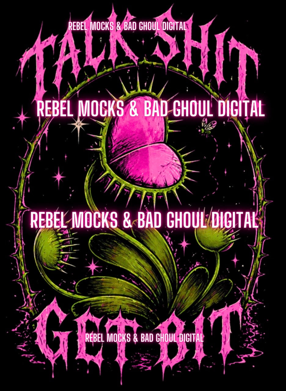 Talk Shit | Black Fabric |PNG DOWNLOAD