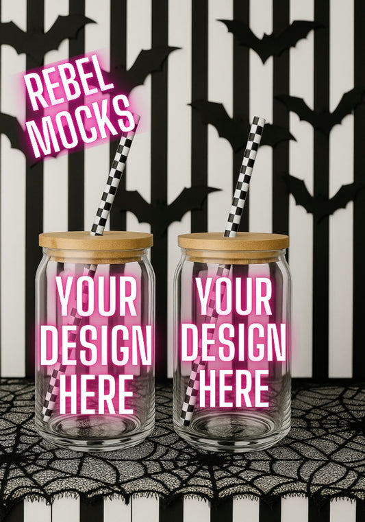 Glass Cup Edgy Alternative Mock  Up