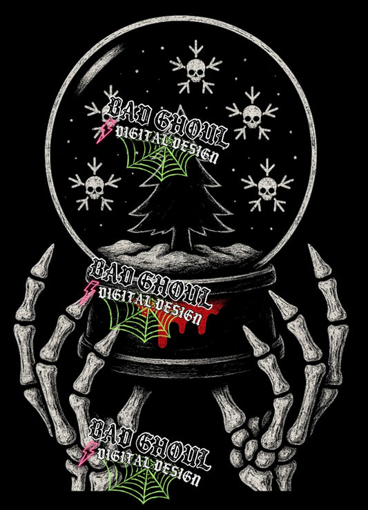 Goth Snow Globe PNG DOWNLOAD Black Fab Only