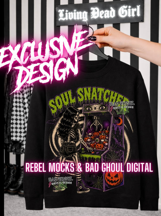 Exclusive|Soul Snatcher |Black Fab Only  PNG DOWNLOAD (textural knockouts)