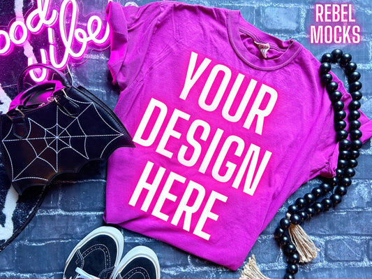 Cc Boysenberry  Flat Lay Tee Mock TRENDING