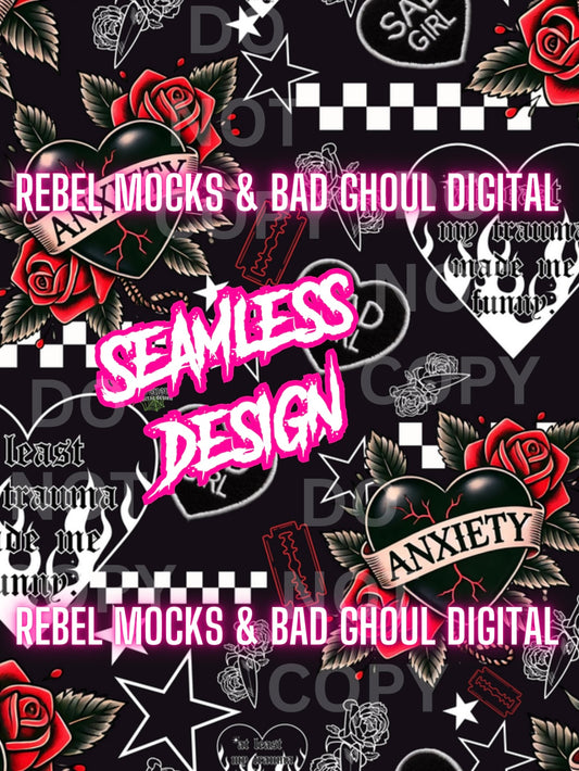 Anxiety Seamless PNG Download