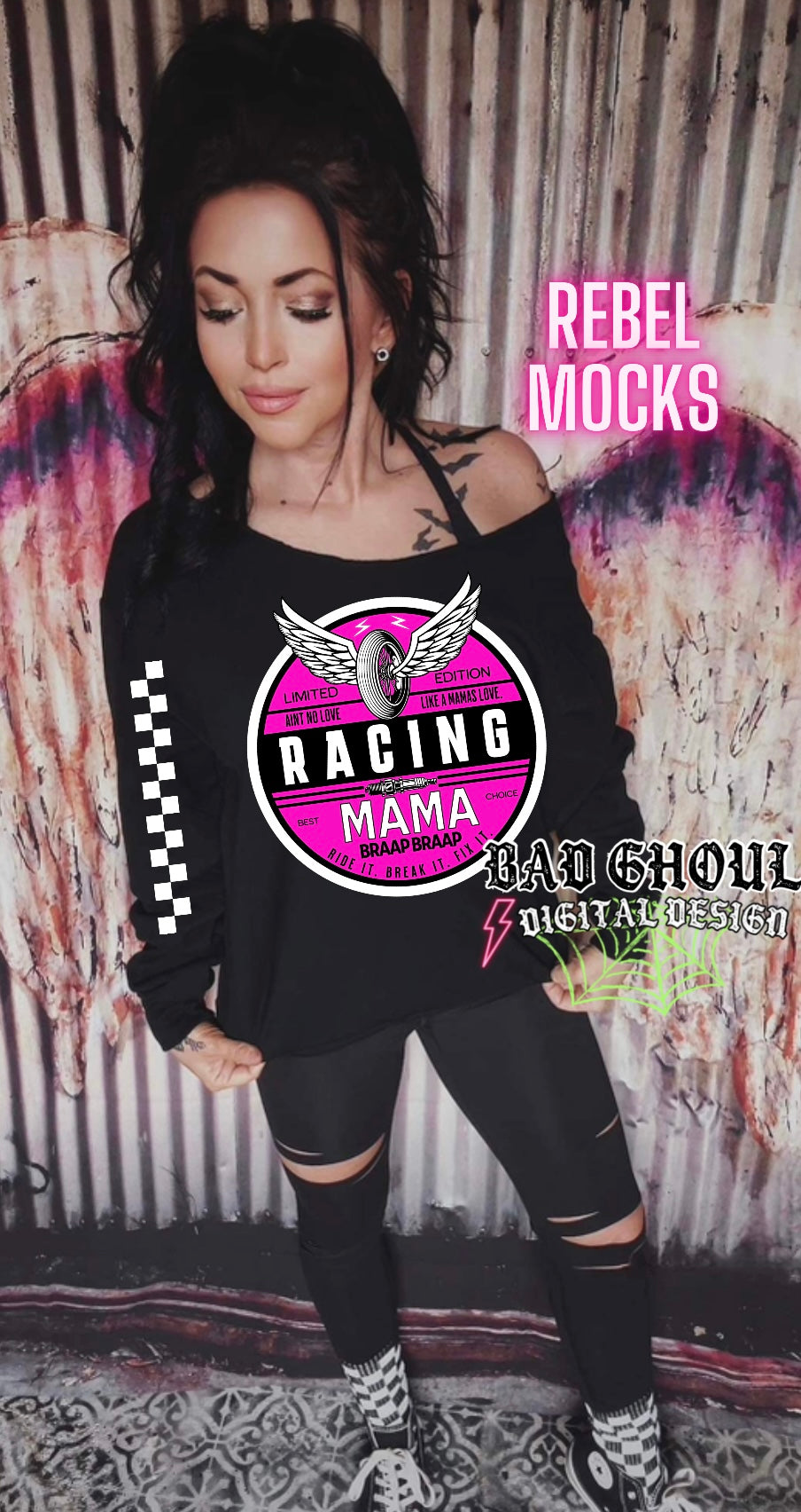 Racing Mama Bundle 7 Files Including Sleeve PNG Download