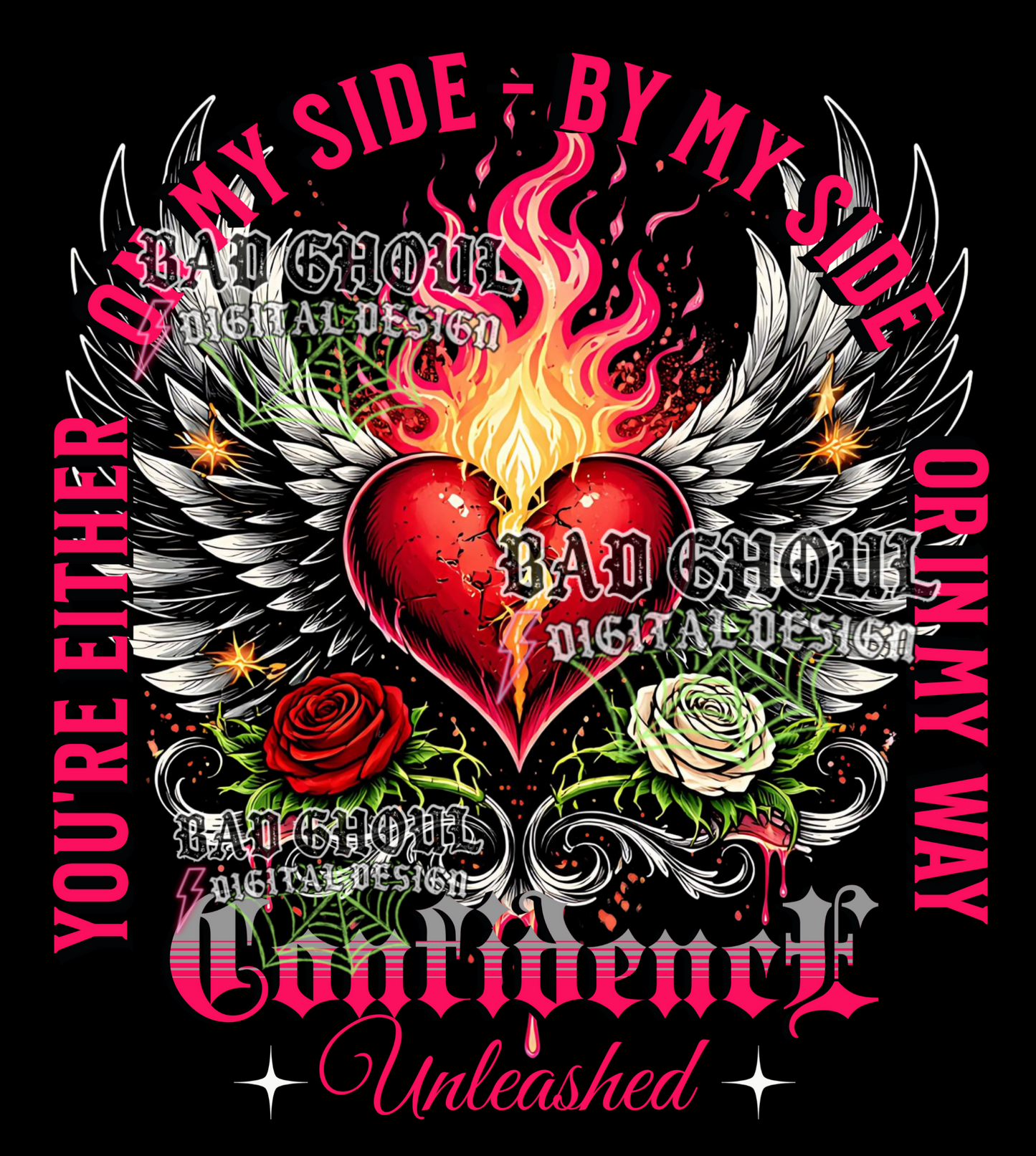 You're either on my side - Confidence Unleashed | PNG DOWNLOAD BLACK FAB ONLY