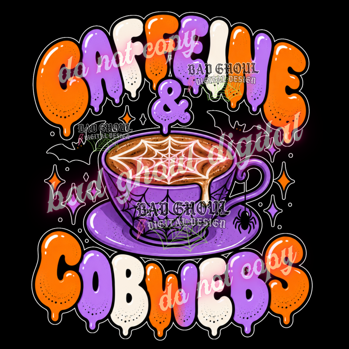 Caffeine & Cobwebs | PNG DOWNLOAD