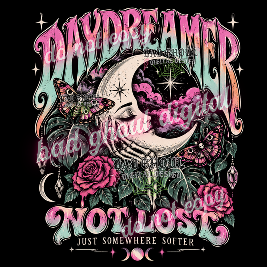 Daydreamer Not Lost | PNG DOWNLOAD BLACK FAB ONLY