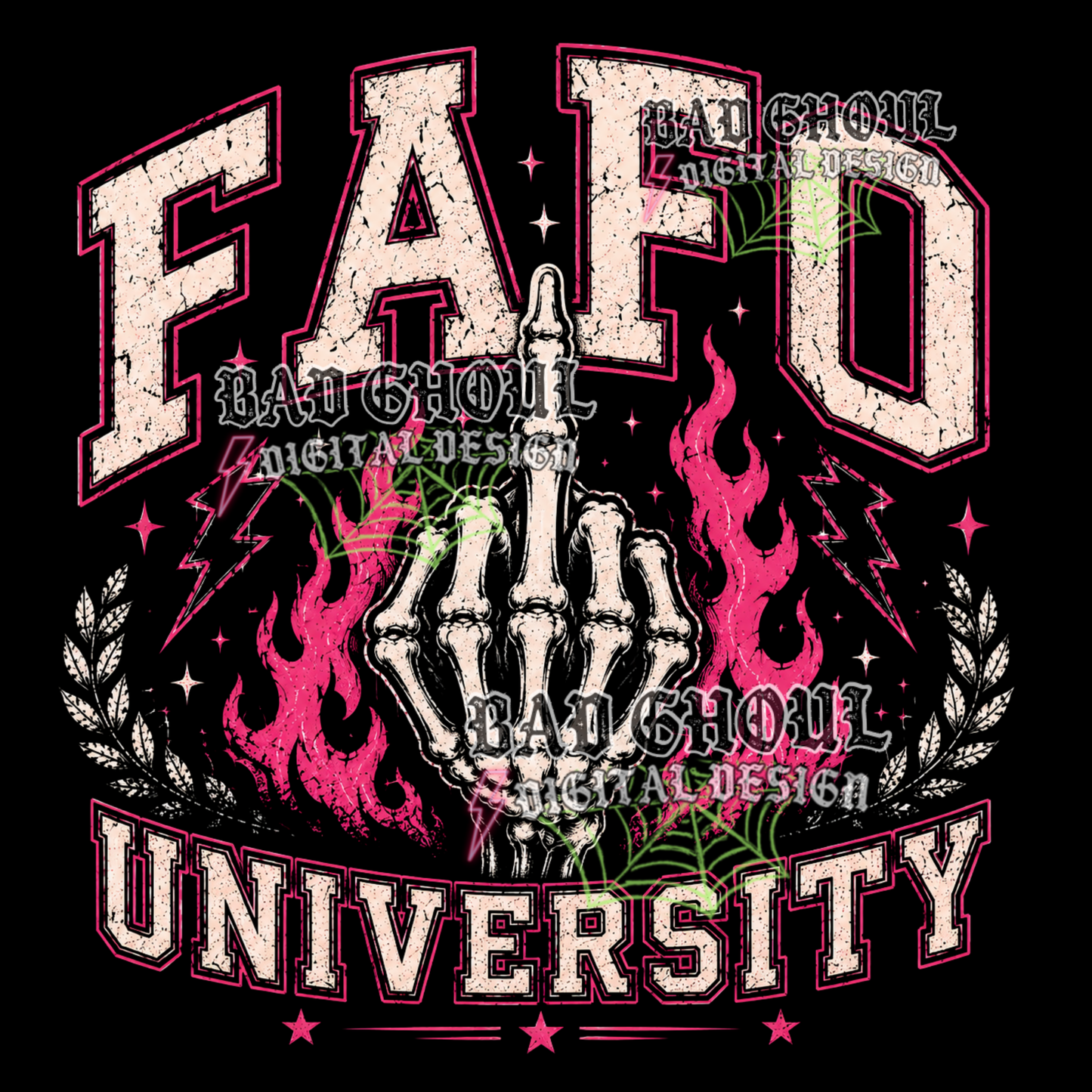 FAFO University | PNG DOWNLOAD | Black Fabric Only